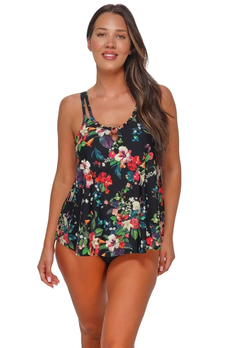 SUNSETS ESCAPE PRINTED SADIE TANKINI - tankini tops - SUNSETS