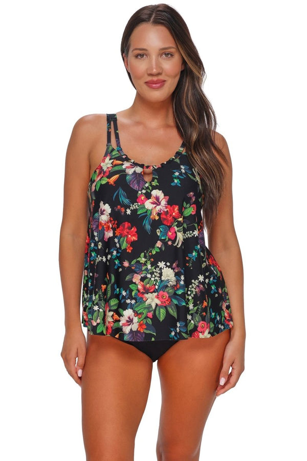 SUNSETS ESCAPE PRINTED SADIE TANKINI - tankini tops - SUNSETS