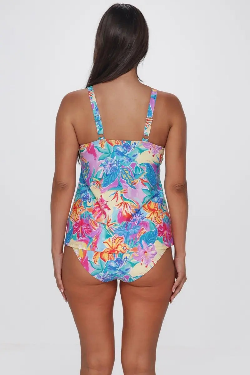 SUNSETS PRINTED JENNA TANKINI TOP - tankini tops - SUNSETS