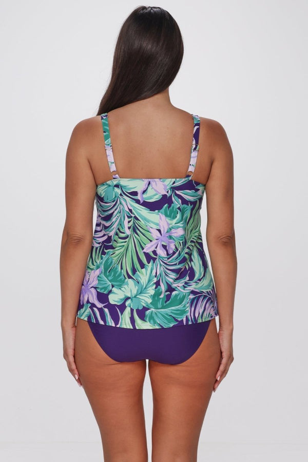 SUNSETS PRINTED JENNA TANKINI TOP - tankini tops - SUNSETS