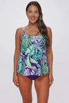 SUNSETS PRINTED JENNA TANKINI TOP - tankini tops - SUNSETS