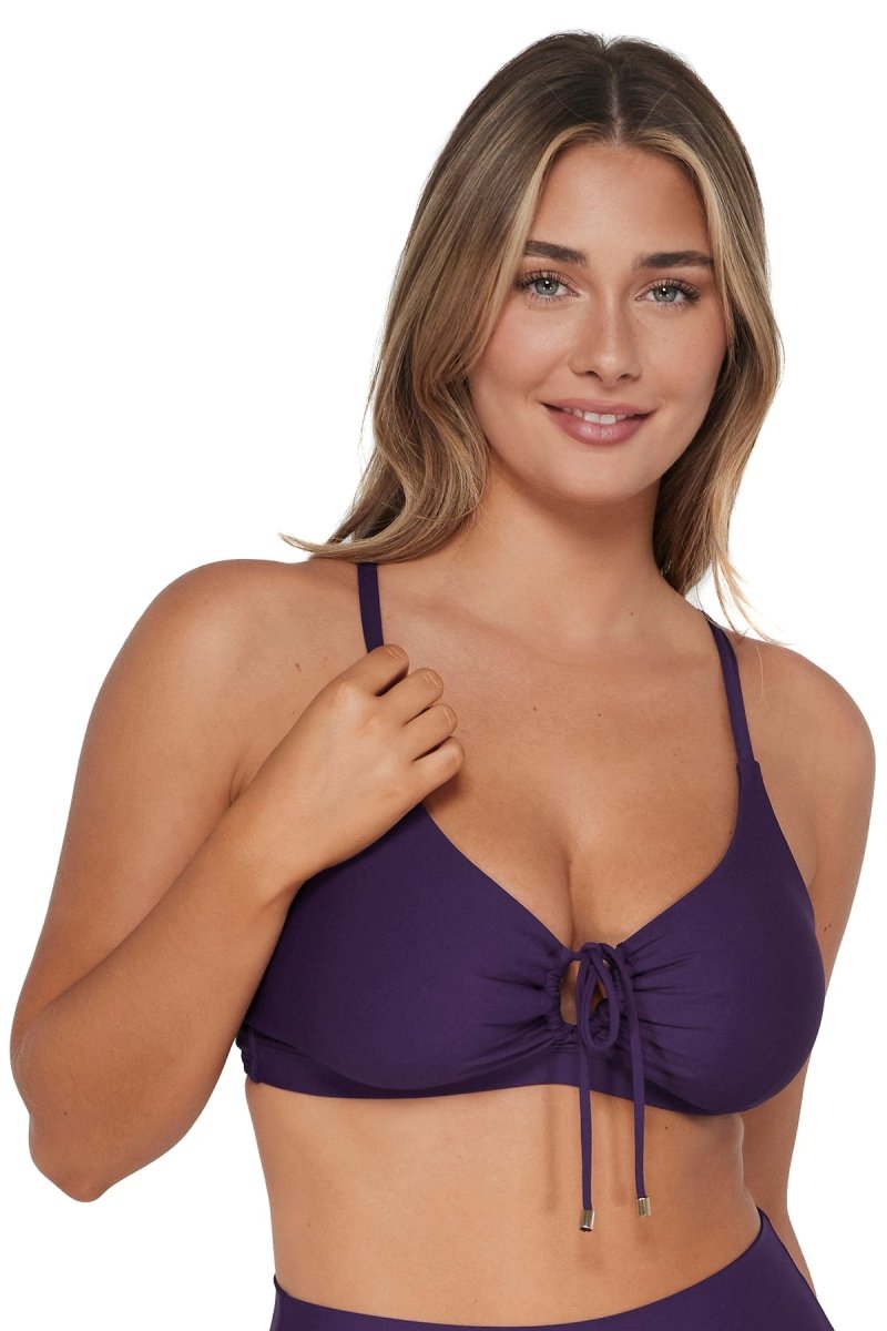SUNSETS SOLIDS KAUAI KEYHOLE BIKINI TOP - LADIES SWIM - SUNSETS