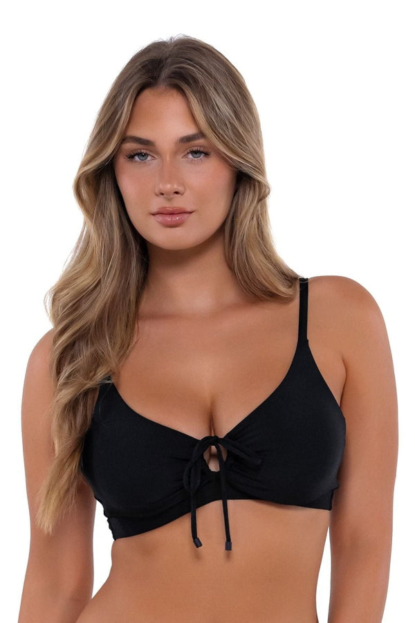 SUNSETS SOLIDS KAUAI KEYHOLE BIKINI TOP - LADIES SWIM - SUNSETS