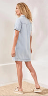 TRIBAL TENCEL DENIM SHIRT DRESS - dresses - TRIBAL