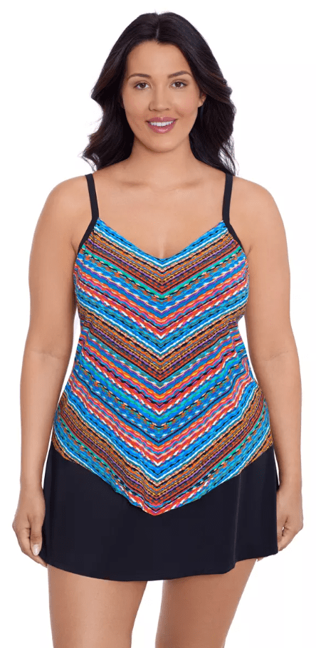 TRIMSHAPER HANK STITCHED UP TANKINI TOP - tankini tops - TRIMSHAPER