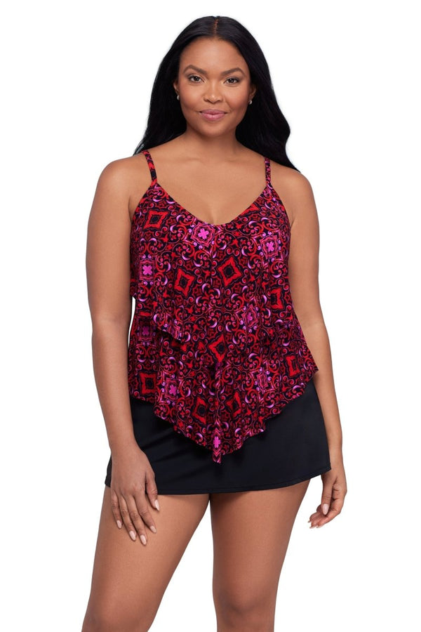 TRIMSHAPER RAZZULEJOS RONNIE TANKINI TOP - tankini tops - TRIMSHAPER