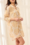TRIBAL COTTON MESH LS BUTTON UP SHIRT TRIBAL