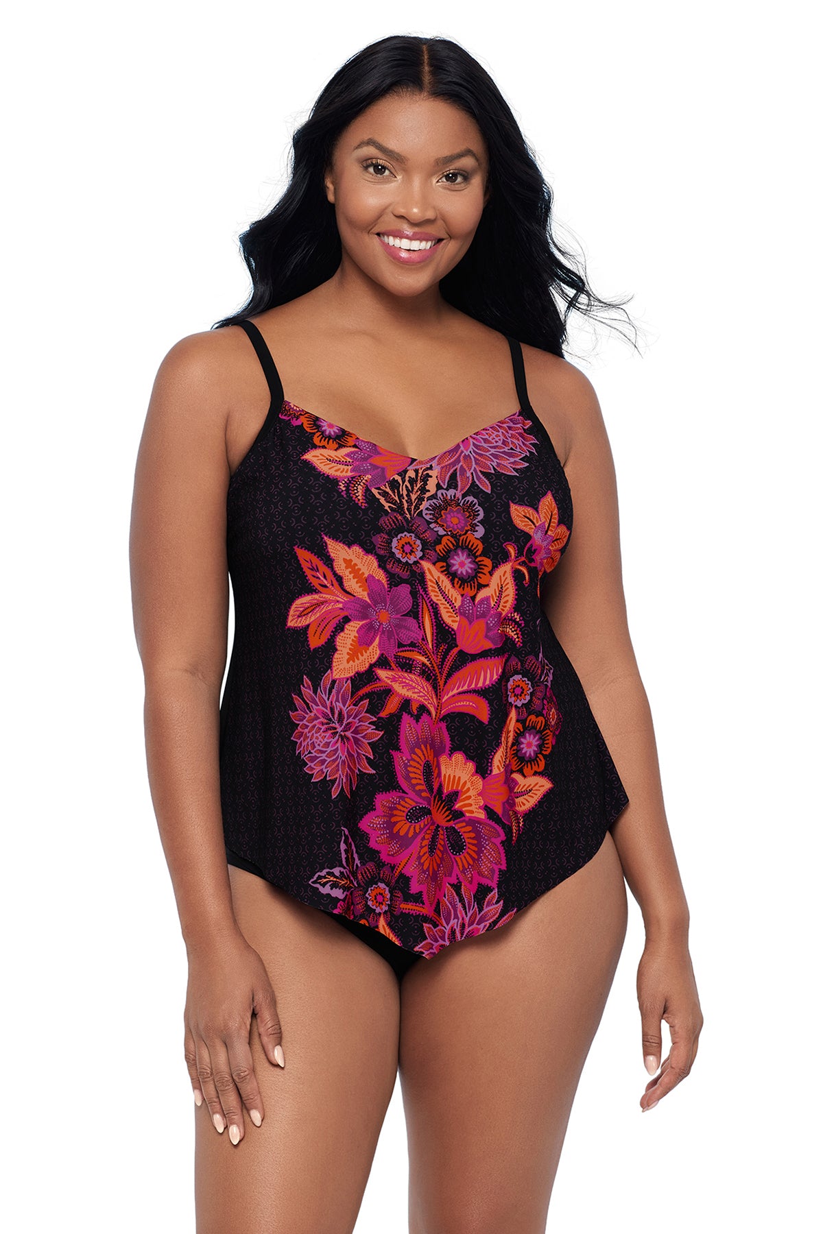 TRIMSHAPER HANK BAROQUE BEAUTY TANKINI TOP