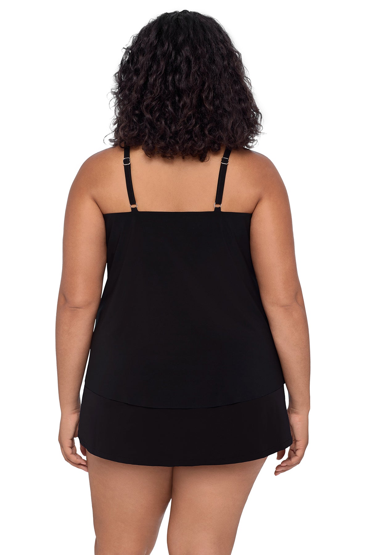TRIMSHAPER PLUS SIZE GOING PLACES HANK TANKINI TOP
