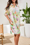 TRIBAL COTTON LONG SLEEVE BUTTON UP COVER SHIRT TRIBAL