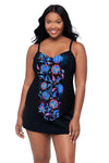 TRIMSHAPER PLUS WHIMSICAL VINES TANKINI TOP