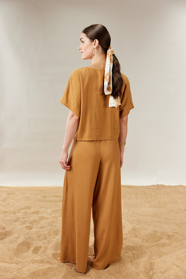 TRIBAL XIX TYE FRONT WRAP PANT