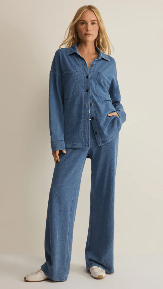 Z SUPPLY ALL DAY KNIT DENIM JACKET - tops - Z SUPPLY