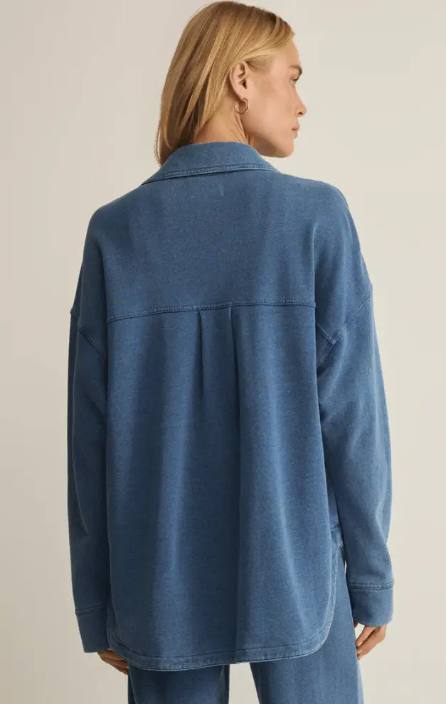 Z SUPPLY ALL DAY KNIT DENIM JACKET - tops - Z SUPPLY