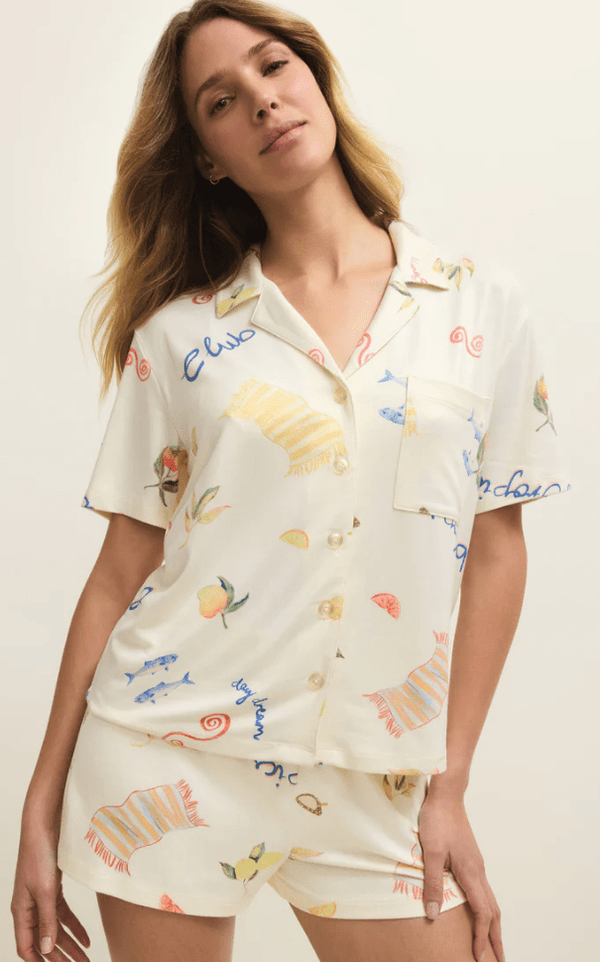 Z SUPPLY BEACH DAYS PJ LOUNGE TOP - Loungewear - Z SUPPLY