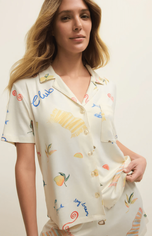 Z SUPPLY BEACH DAYS PJ LOUNGE TOP - Loungewear - Z SUPPLY
