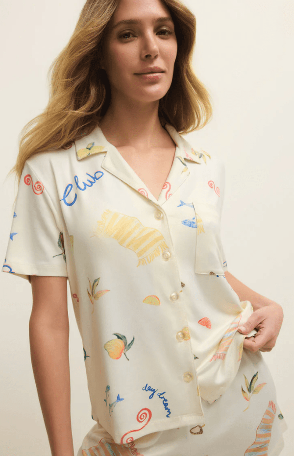 Z SUPPLY BEACH DAYS PJ LOUNGE TOP - Loungewear - Z SUPPLY