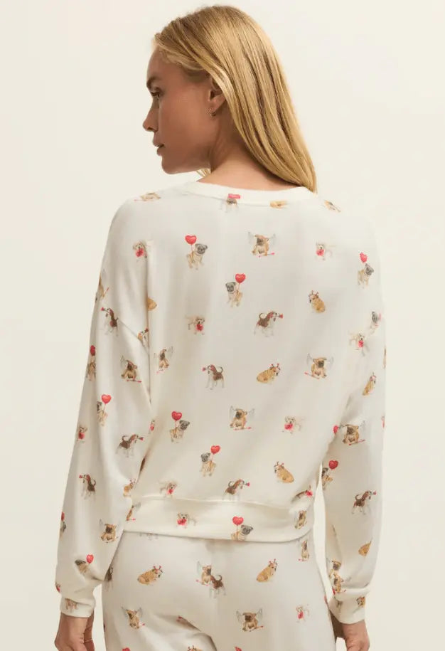 Z SUPPLY LOUNGE BISOUS LOVE PUP TOP - tops - Z SUPPLY