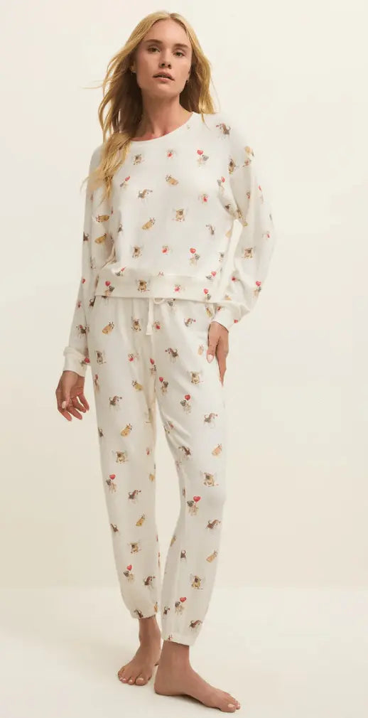 Z SUPPLY LOUNGE OVERNIGHT LOVE PUP JOGGER - bottoms - Z SUPPLY