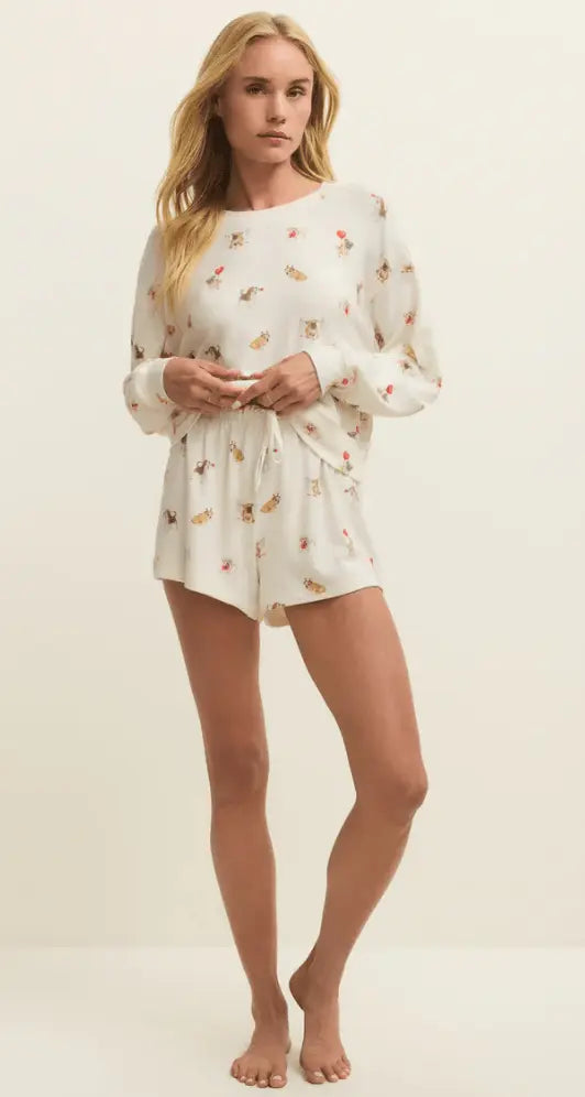 Z SUPPLY LOUNGE SPORTY LOVE PUP SHORT - bottoms - Z SUPPLY
