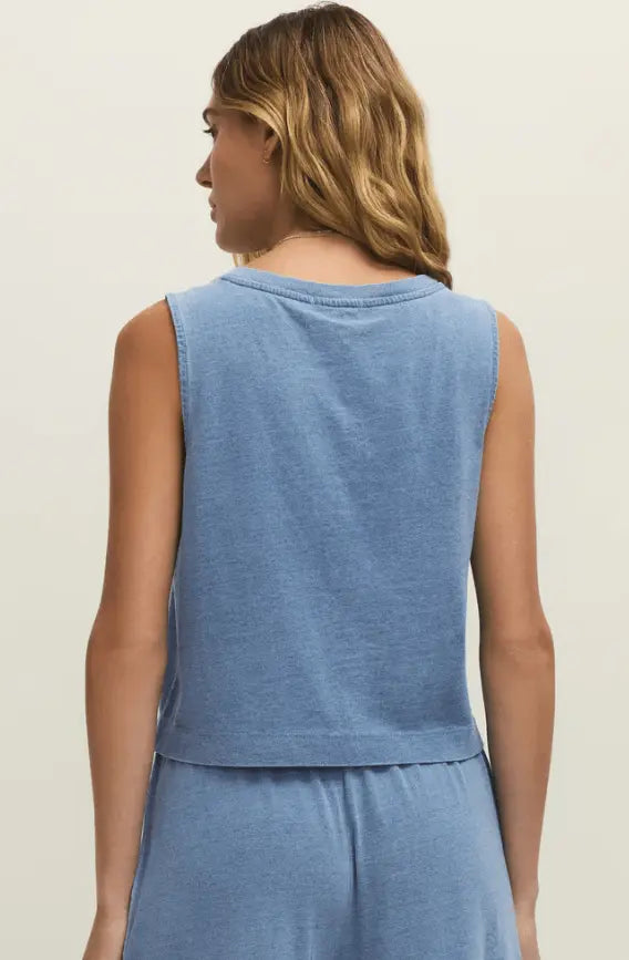 Z SUPPLY SLOANE V NECK DENIM TANK - tops - Z SUPPLY