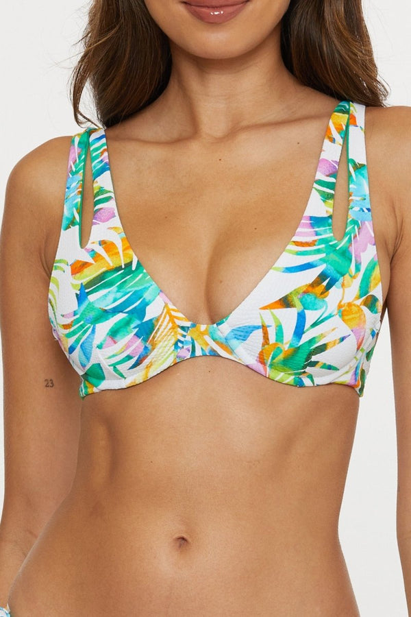 BECCA ISLA VERDE UNDERWIRE HALTER - bikini tops - BECCA