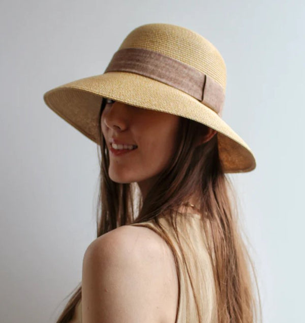 CLOCHE HAT WITH FABRIC BAND - hats - BYCHANCE