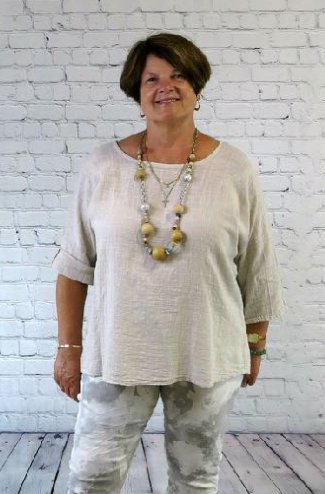 Plus size white gauze tops clearance