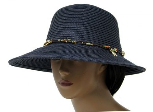 HBY TOYO BRAID SUN HAT WITH BEACH GEMS DETAIL - Hats - HBY MIAMI