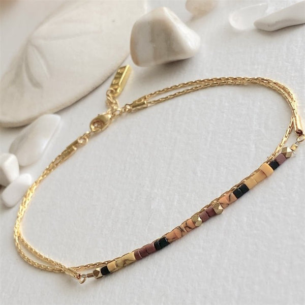PIKA AND BEAR THOMSON HAND BEADED LAYERED ANKLET - jewellery - PIKA & BEAR