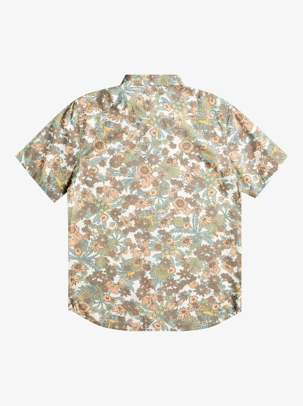 QUIKSILVER MORNING TRIP FLORAL COTTON SHIRT - MENS CLOTHING - QUIKSILVER
