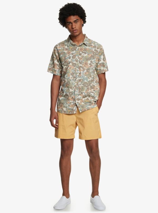 QUIKSILVER MORNING TRIP FLORAL COTTON SHIRT - MENS CLOTHING - QUIKSILVER