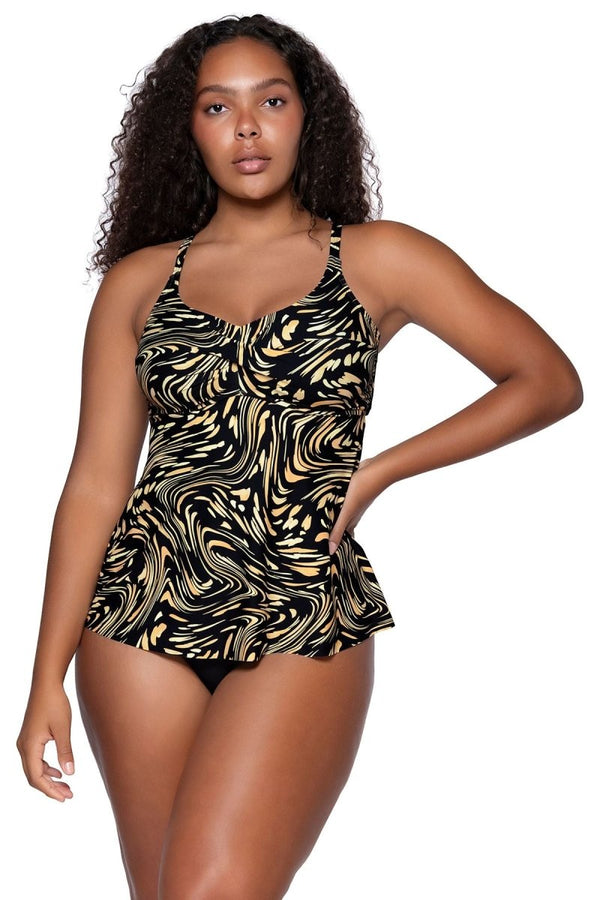 SUNSETS ESCAPE TORI TANKINI TOP - Swimwear - SUNSETS