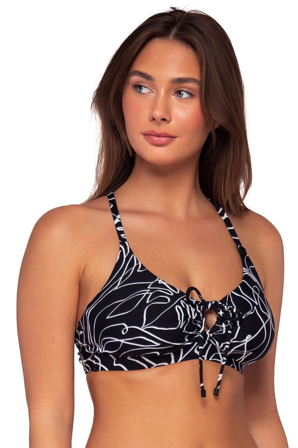 SUNSETS PRINTED KAUAI KEYHOLE UNDERWIRE BIKINI TOP - Swimwear - SUNSETS