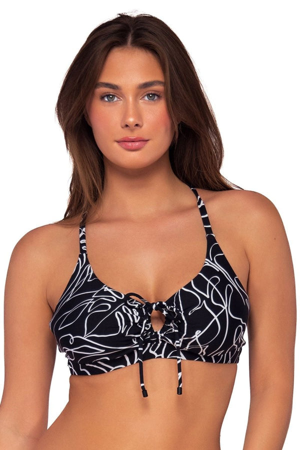 SUNSETS PRINTED KAUAI KEYHOLE UNDERWIRE BIKINI TOP - Swimwear - SUNSETS