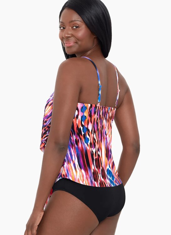 TRIMSHAPER 6550820 RONNIE IKAT TANKINI TOP - tankini tops - TRIMSHAPER